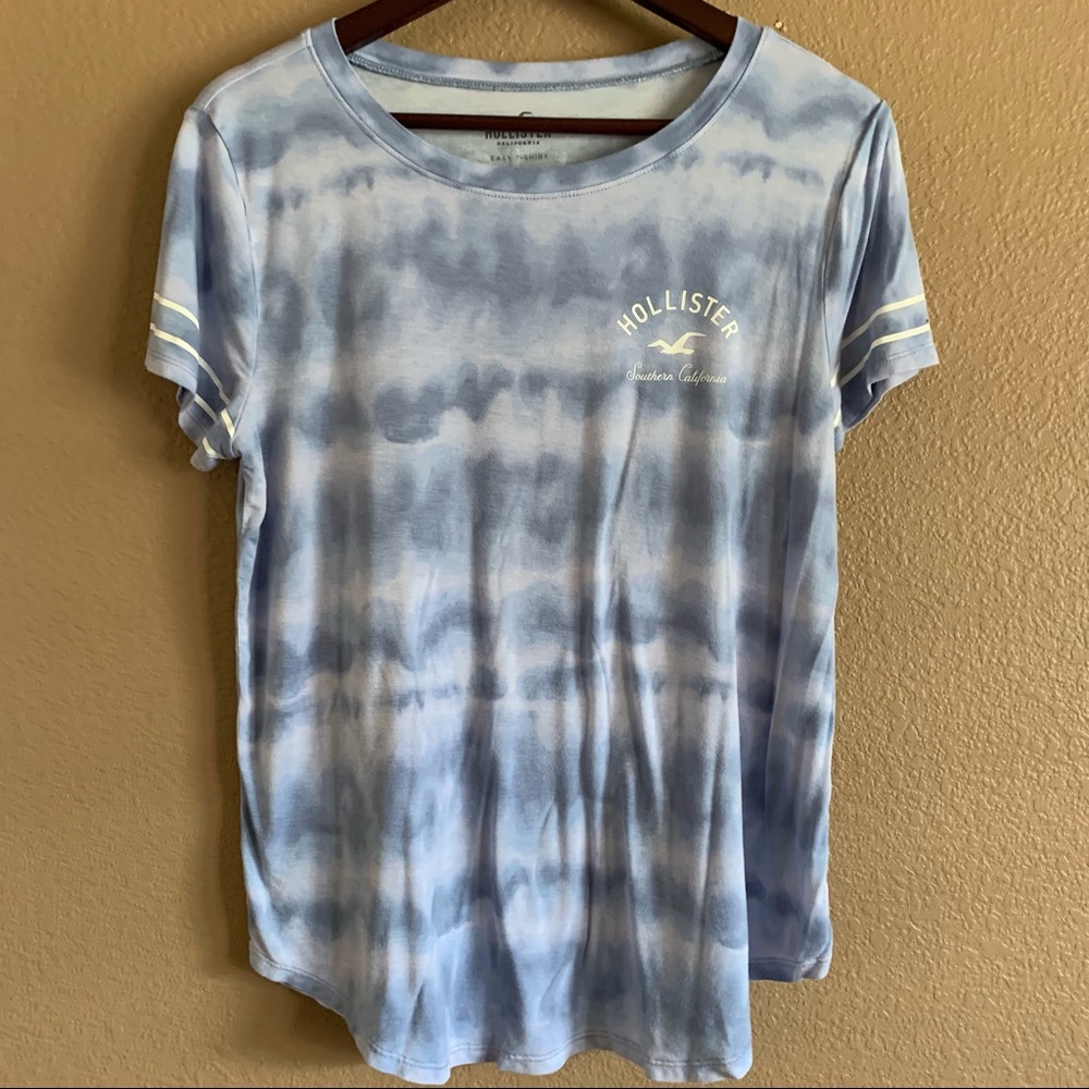 Hollister Blue Tie Dye Easy Tee Size Medium
